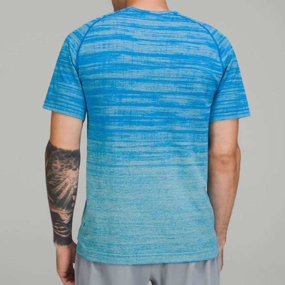 Lululemon Metal Vent Tech Short Sleeve V-Neck Shirt 2.0 Blue - Picture 2 of 6